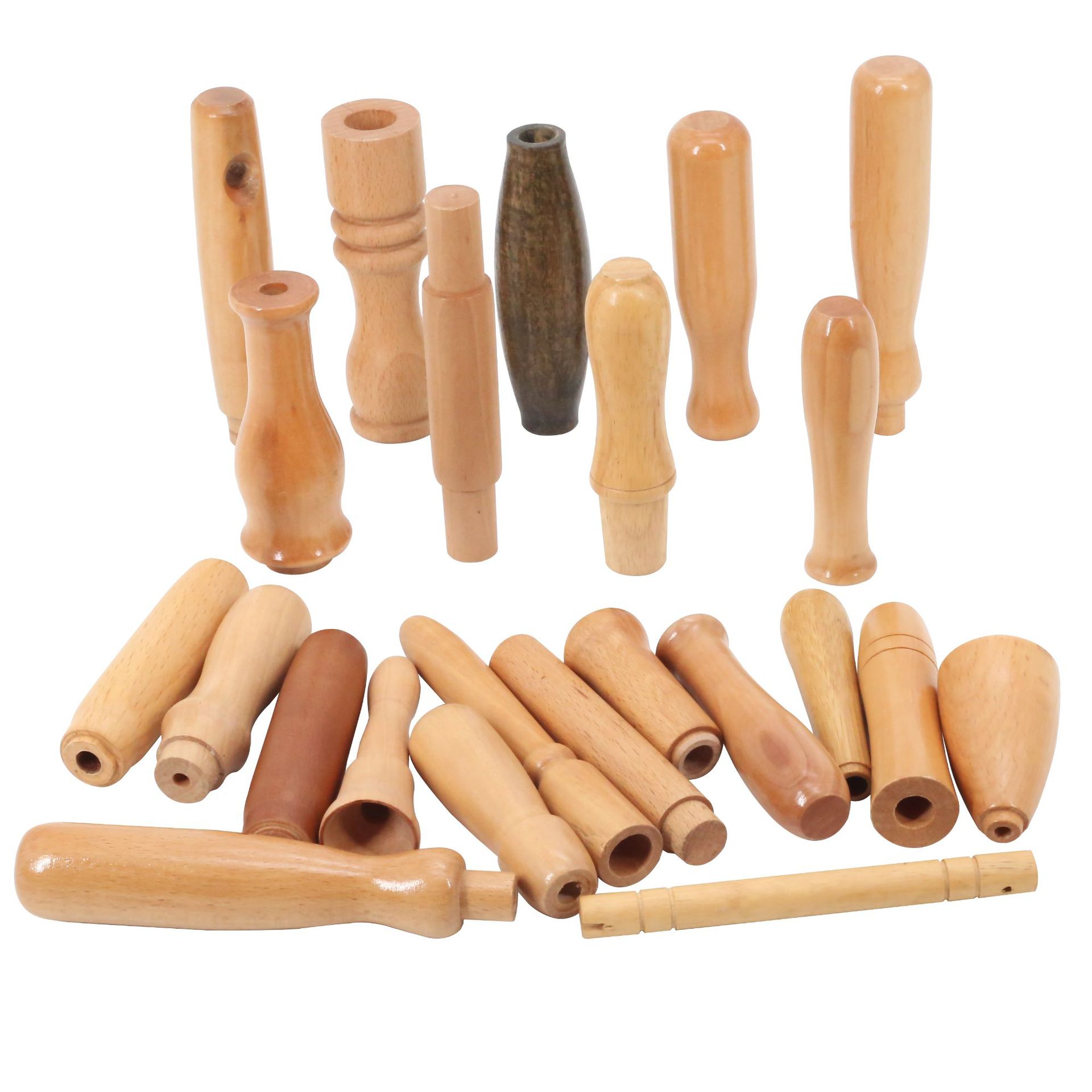 供应榉木木手柄 五金配件通孔木把手木柄 厨具餐具木质手柄定做