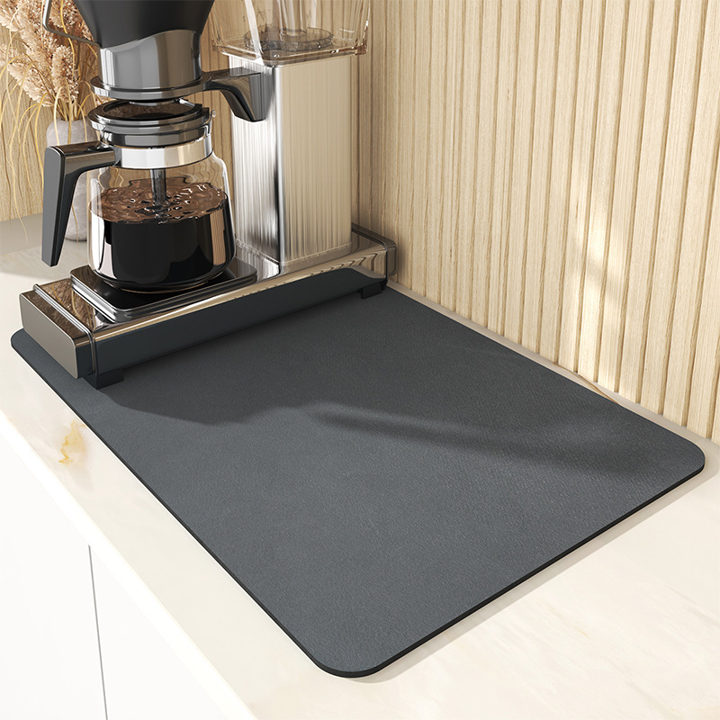 tableware draining mat household kitchen countertop absorbent and easy-to-dry coaster wash-free heat insulation drying placemat one-piece delivery