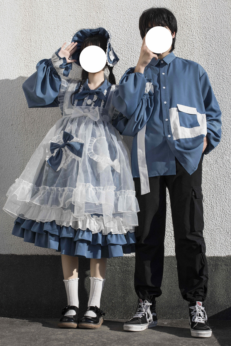 宝卡梦 洛丽塔情侣装秋装长袖lolita萝莉塔可爱生日芭比连衣裙