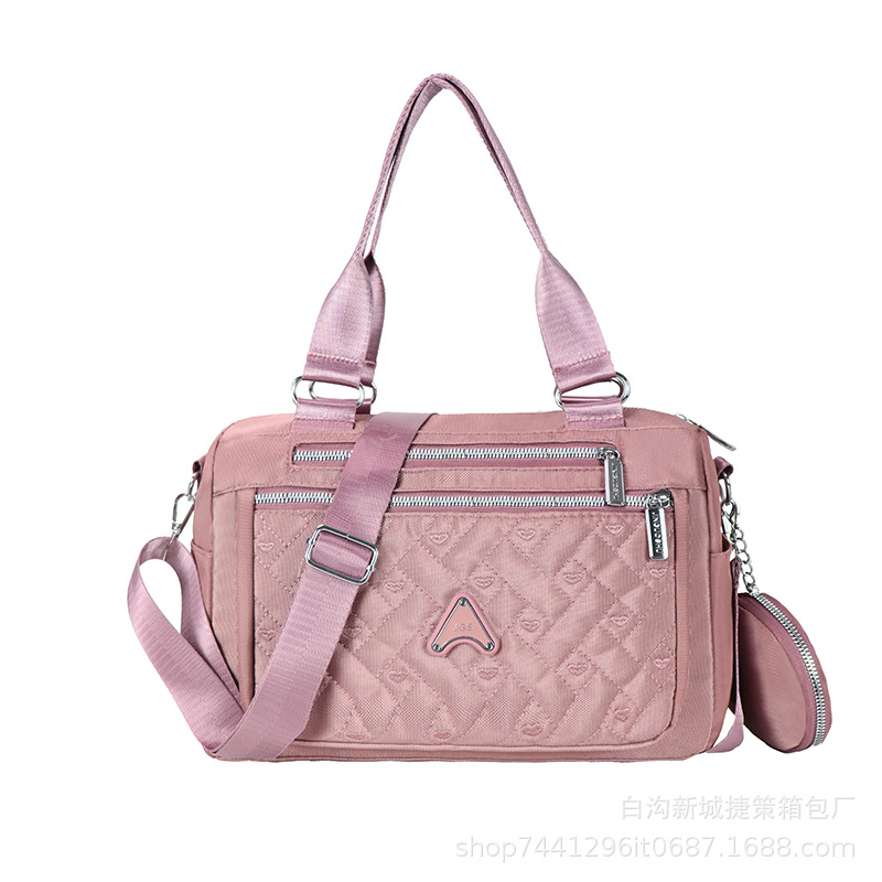 2024 New Women's Bag One Piece Dropshipping Luggage Bag Tote Bag Versatile Rhombus Embroidery Thread Shoulder Crossbody Bag