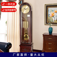 客厅新中式落地钟美式实木机械立钟别墅豪华座钟刺猬紫檀红木钟表