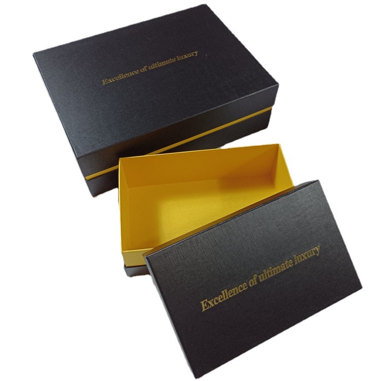 精美鞋盒子现货长方形上下盖衣服礼盒 天地盖围边包装盒定制logo