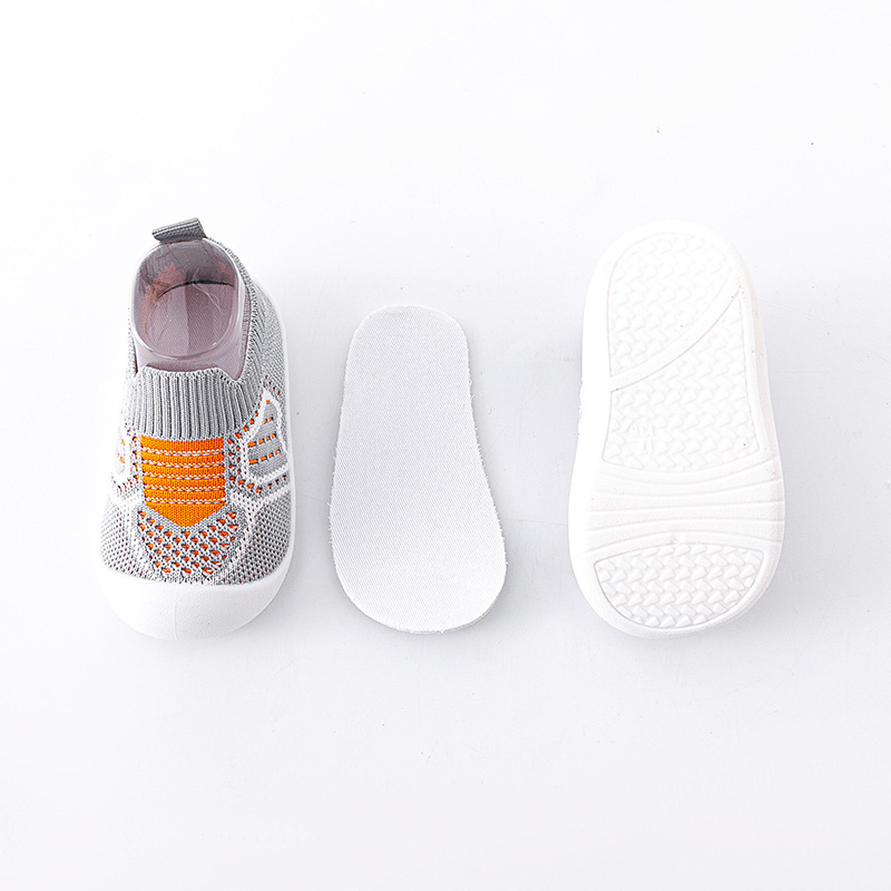 Spring and Autumn Baby Toddler Shoes Non-Slip Soft Soled Baby Shoes Breathable Mesh Socks Shoes Slip-on Baby Toddler Shoes