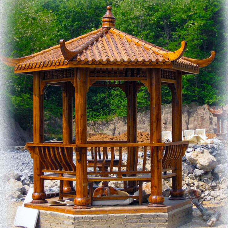 园林防腐木凉亭 实木古建亭子 庭院木制凉亭订做中式凉亭厂家直销