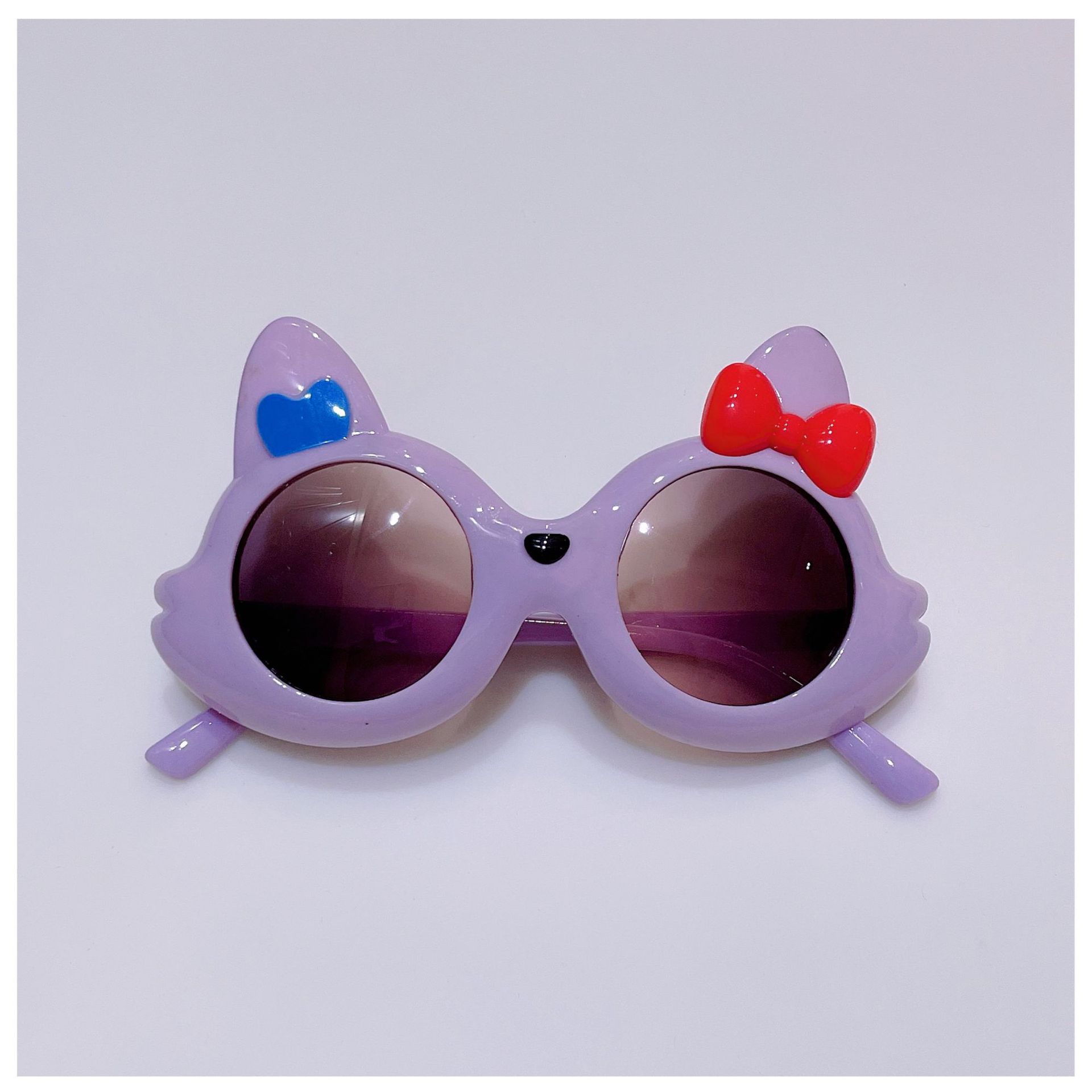 New Kids Sunglasses Cute Cartoon Fox Color Sunglasses for Boys and Girls Summer UV Protection Sun Protection Glasses