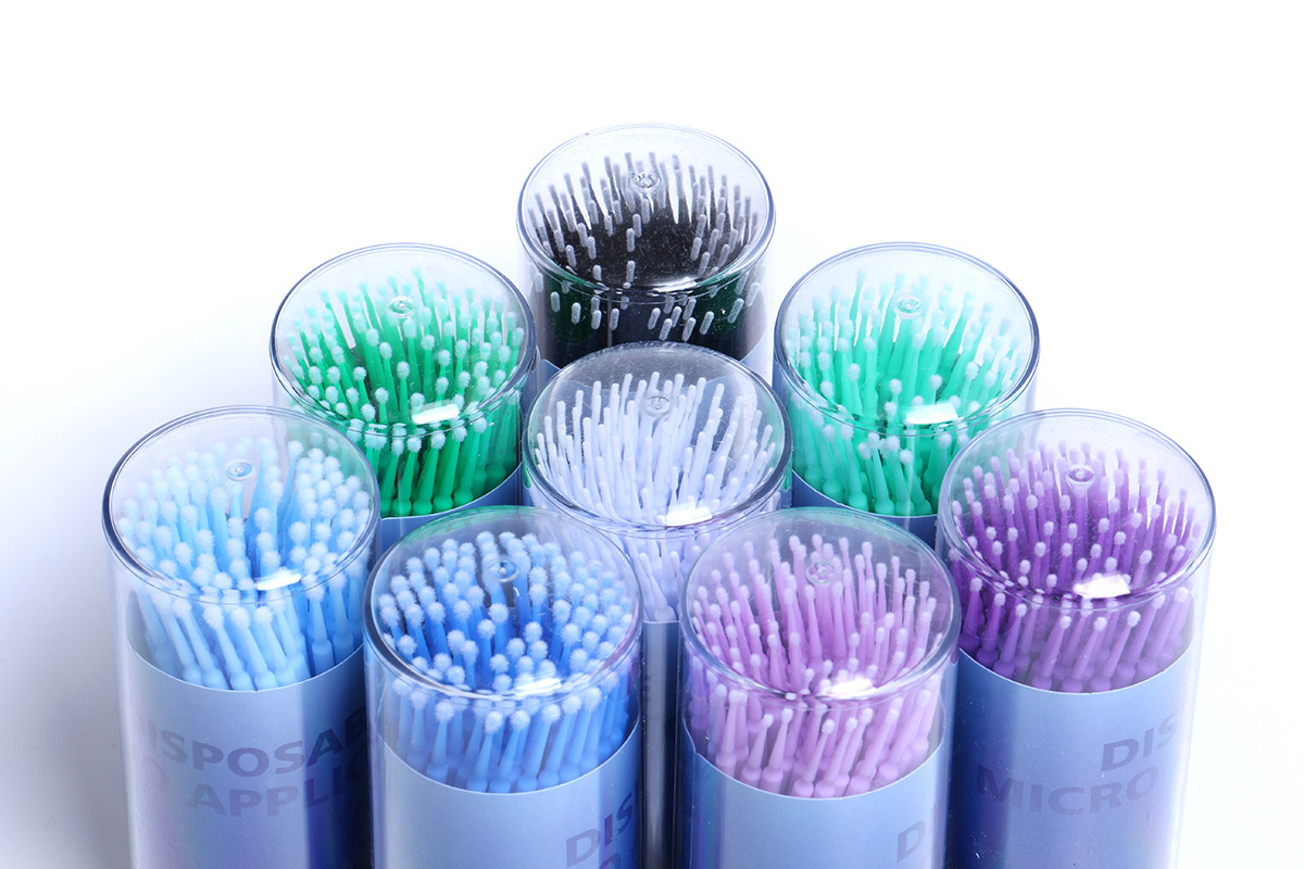 牙科耗材涂药棒一次性涂药棒纹绣嫁接眼睫毛小毛刷美容棉棒化妆刷