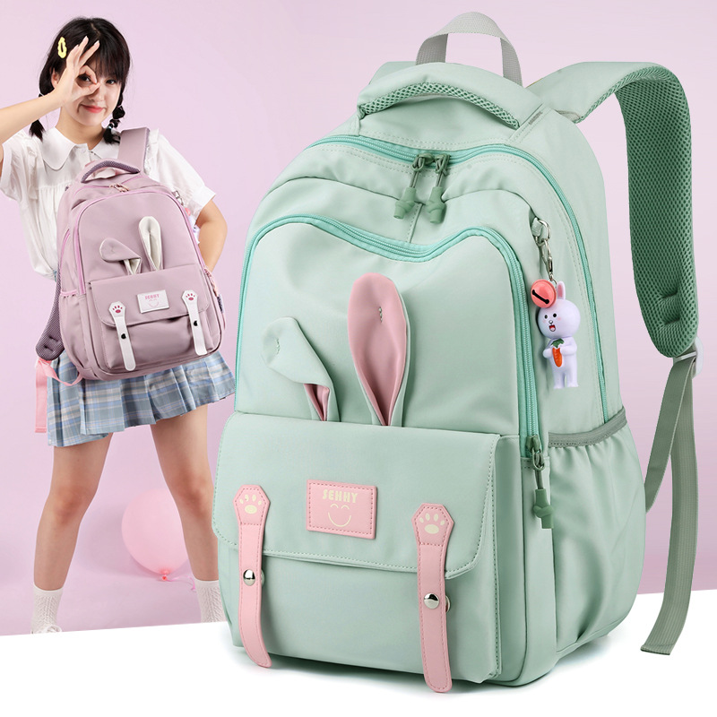 Elementary School Student Schoolbag Female Three to Grade Five, Grade Six Junior High School Fashion Large Capacity Lightweight Cute Backpack Girl Backpack