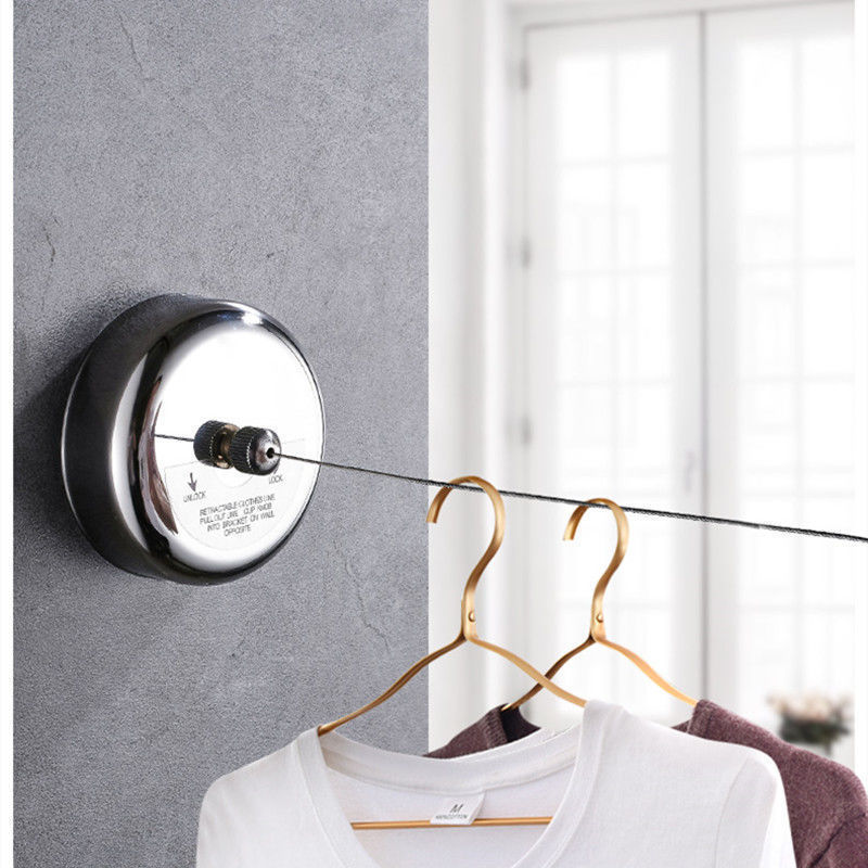 不锈钢晾衣绳 室内晾晒绳卫生间可伸缩钢丝绳酒店宾馆隐形晾衣绳