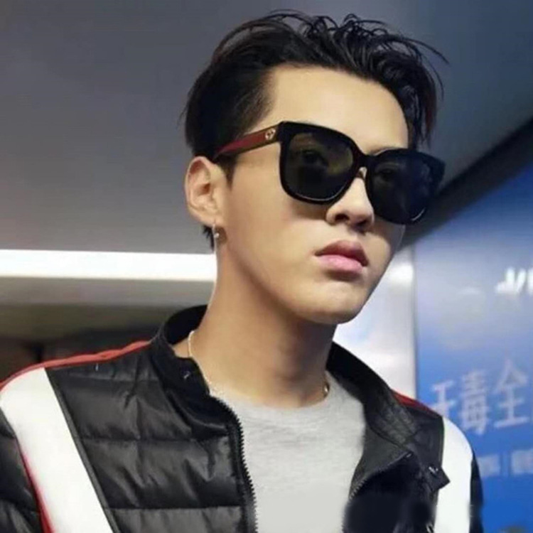 2019吴亦凡同款男女偏光太阳镜网红时尚情侣g家墨镜条纹镜腿0034