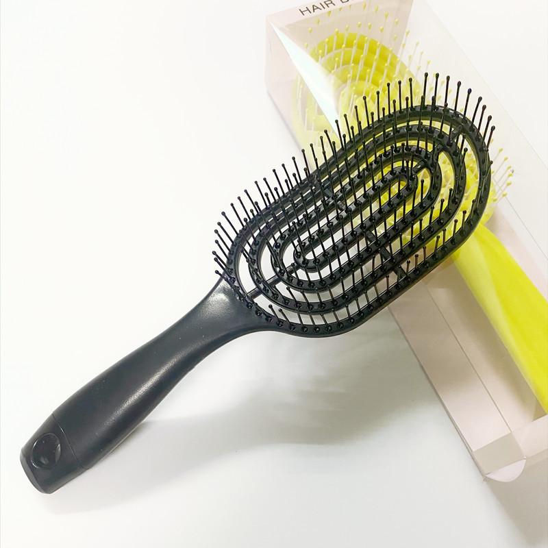 Comb Wholesale Fluffy Hair New Style Shape Hollow Long Handle Comb Curly Hair Vent Comb Airbag Cushion Massage Comb