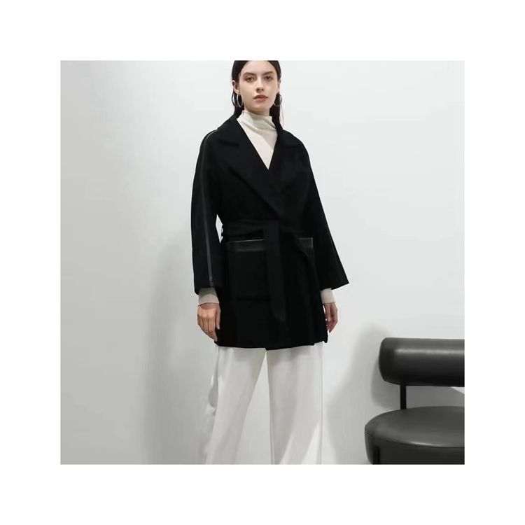 品牌女装masilier奢华羊绒大衣渠道虫二小院一手货源桑索