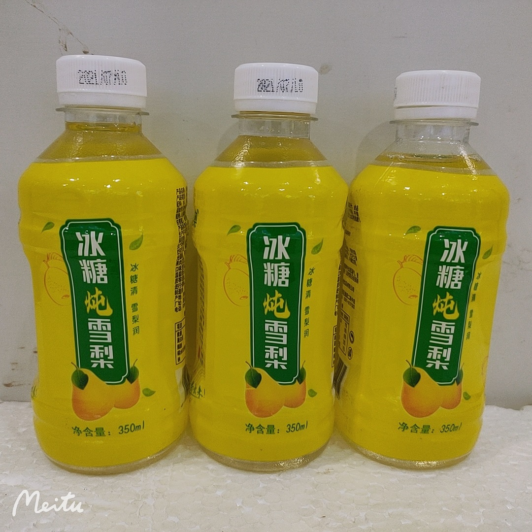 商品描述储存条件常温口味冰糖雪梨包装规格350毫升*24瓶包装方式瓶装