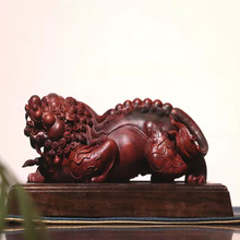 印度小叶紫檀貔貅瑞兽神兽木雕摆件红木老料手工制作工艺品