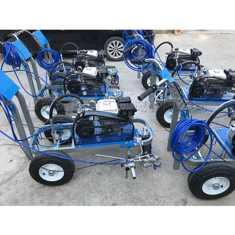 手推式冷喷划线机 马路地面常温标线机 小区停车位白线画线机