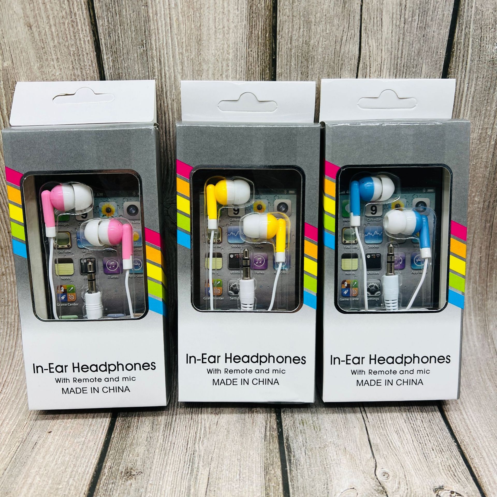 耳机线 学生mp3手机圆孔耳机 二元三元店耳机纸盒线长1米品质包换