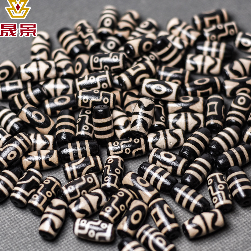 Tibetan Style Tibet Beads Wholesale Natural Agate Scattered Beads Small Size Weathering Accessories Nine Eyes Rosary Accessories Bodhi Spacer