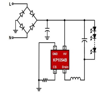 pt4558系列非隔离恒流驱动芯片 免d 兼容 kp1054系列 sop4小体积