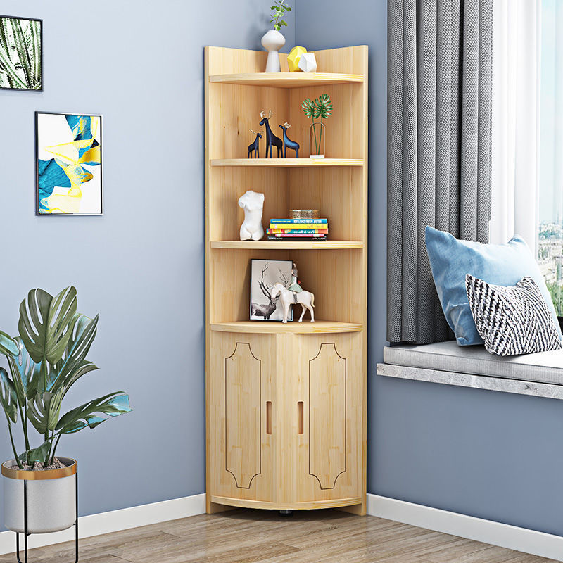 三角柜角柜实木松木板三角形转角柜墙角收纳拐角边柜客厅角落跨境