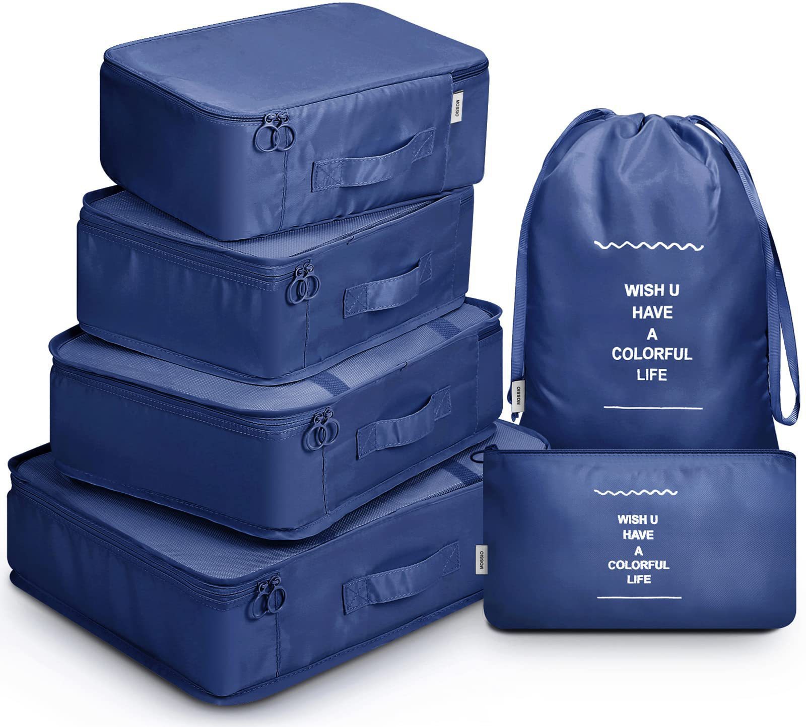 Travel Storage Box Storage Bag Set Twill Seven-Piece Travel Luggage Clothing Shoes Organizing Packing Bags