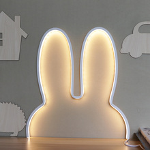 ins少女兔子灯儿童创意夜灯装饰摆件led灯插电北欧风韩式