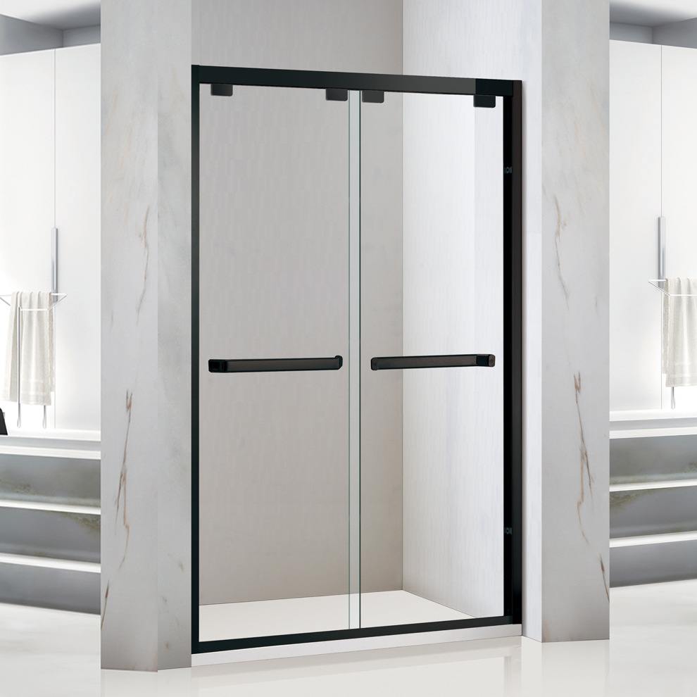 淋浴房一字形玻璃隔断卫生间简易浴室沐浴房干湿分离移门淋浴房