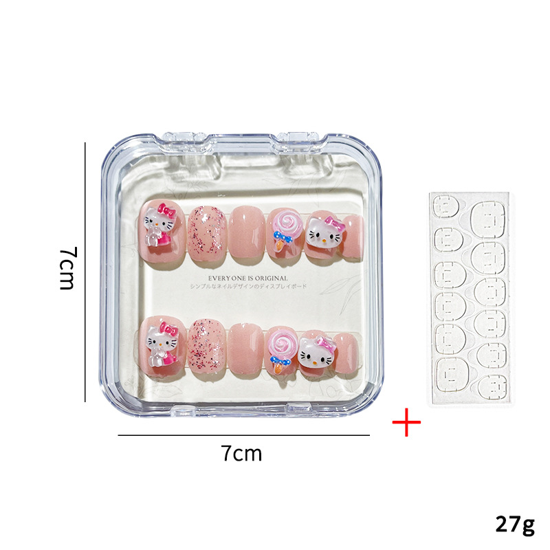 Children's Handmade Wear Nail Cartoon Belt Accessories Finished Nail Patch Nail Piece Fake Nail Children's Diy Nail Piece