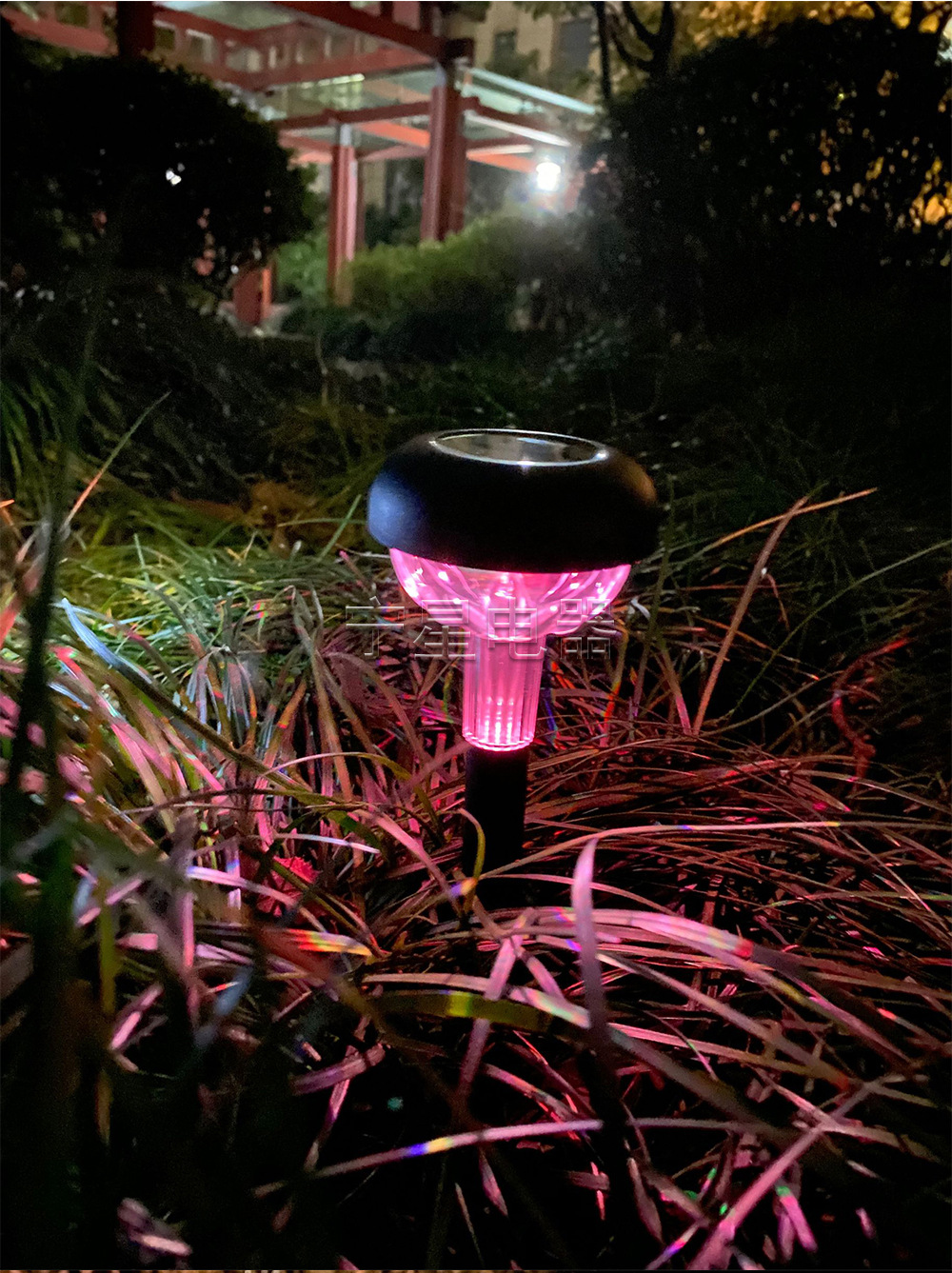 太阳能草坪灯室外照明防水公园景观灯园林装饰插地草坪七彩led灯