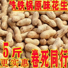 原味炒花生带壳现炒铁锅柴火花生喜庆5斤 60克带壳年货炒货整箱