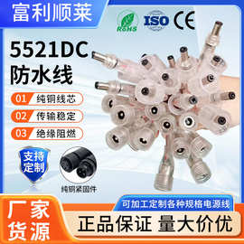 5521DC防水线两芯透明防水线公母对插LED灯户外防水连接线厂家