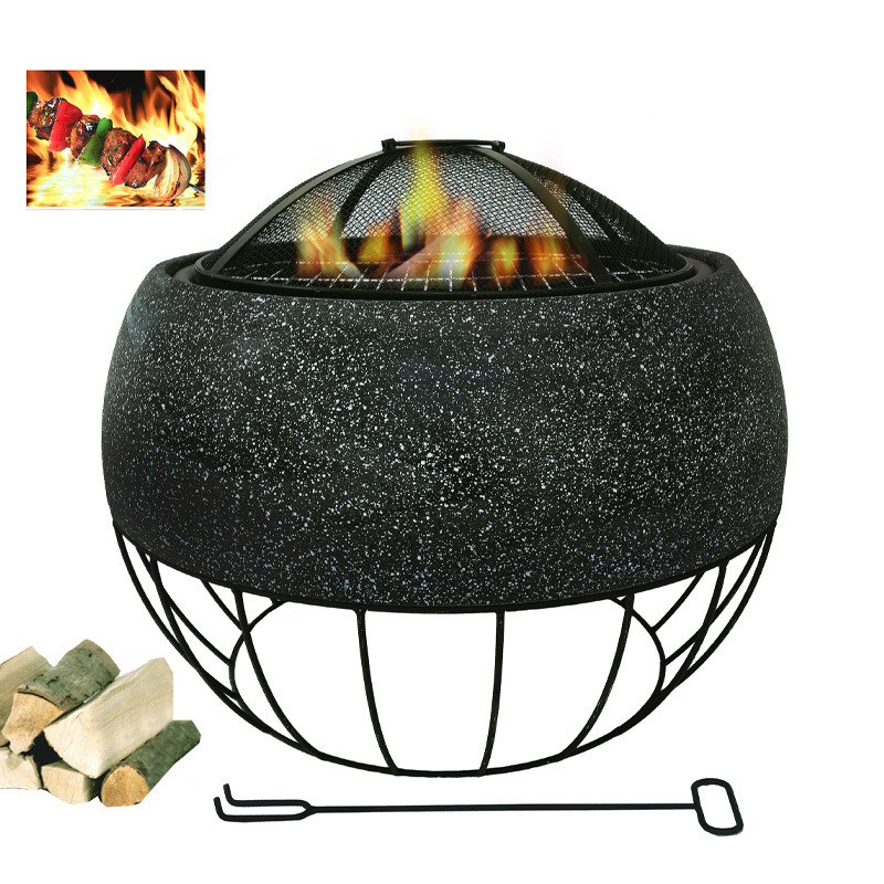 户外烧烤炉仿石头火炉取暖炉出口欧美火盆花园庭院壁炉厂家批发