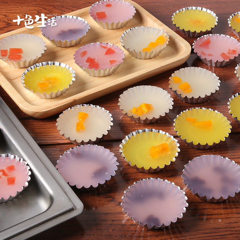 一次性钵仔糕模具菊花盏锡纸杯碗托蛋挞布丁马蹄糕灌汤包模具家用