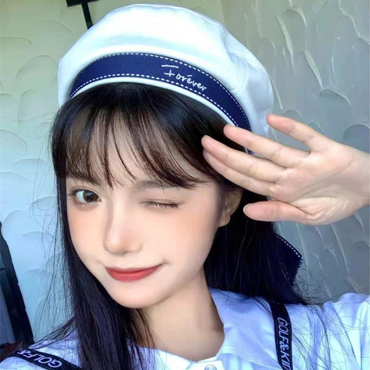 jk水手帽子女春夏季薄款日系甜美可爱贝雷帽韩版ins潮字母画家帽