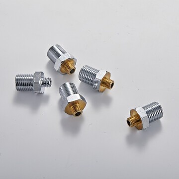 8*1转9/16转接头黄铜卡套式铜接头 直通铜接头 终端式铜接头