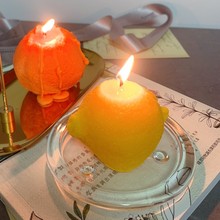 仿真水果柠檬香薰蜡烛 蜂蜡大豆蜡制作创意礼品家居摆件柠檬蜡烛