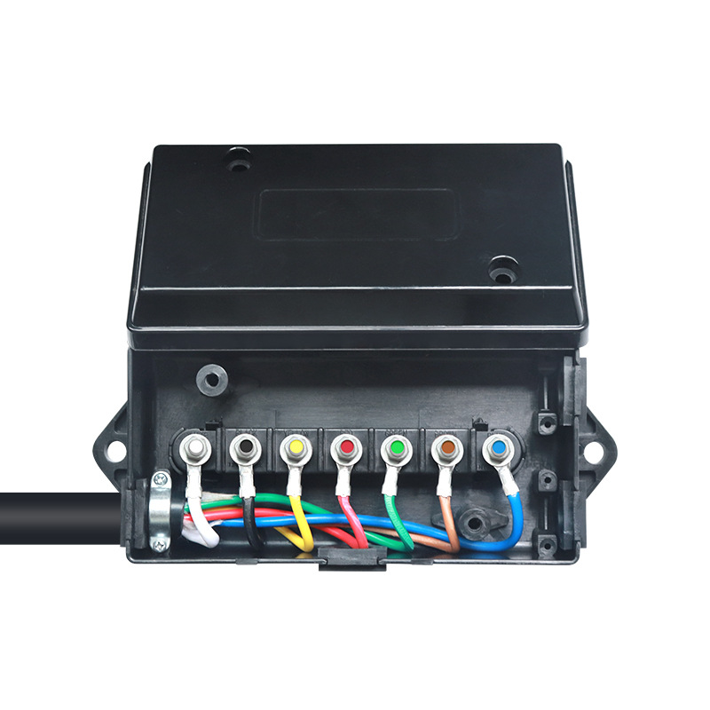 定制7路插头内联拖车线房车7芯美式连接器拖车插头带防风雨接线盒