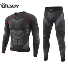 ESDY新款户外4号无缝内衣 运动健身套装 瑜伽滑雪健身服A203