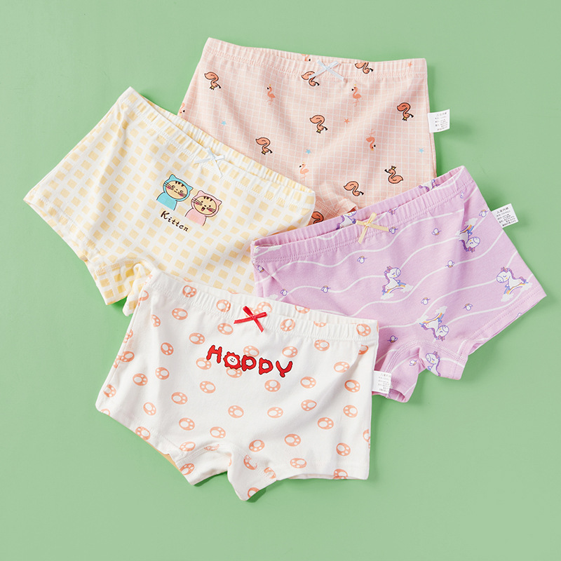 女童内裤平角纯棉短裤儿童四角底裤女宝宝小女孩100%一件包邮批发
