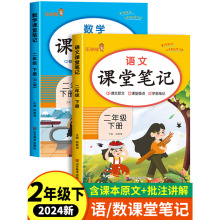 2024新版 二年级下册课堂笔记语文数学全套人教版部编版二下同步