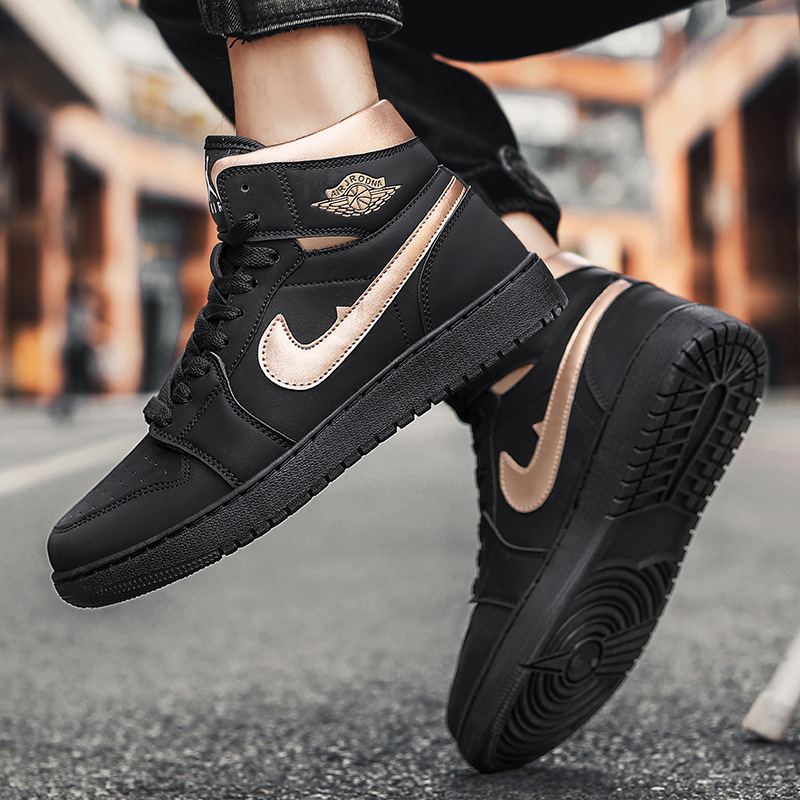 莆田aj男鞋高帮糖果鸳鸯空军一号休闲板鞋aj1黑色运动篮球鞋女鞋