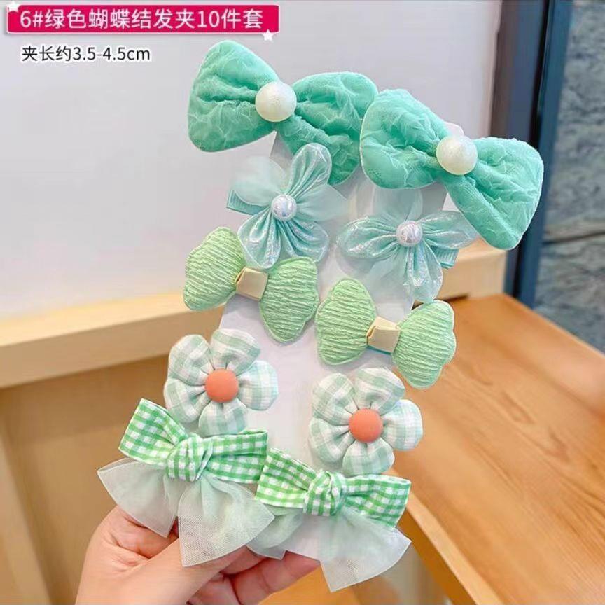 Korean Style Cute Flowers Bowknot Hair Clips Hair Accessories Little Girl Fringe Clip Hairpin Children Do Not Hurt Hair Accessories Women