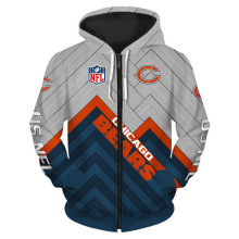 【优质健康布】3D数码印花NFL hoodie潮流糖果色橄榄球开衫卫衣