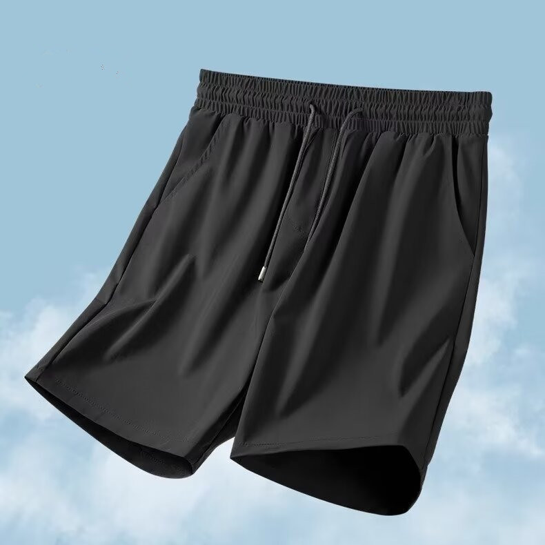 休闲短裤男款薄款夏季2024新款宽松黑色运动裤五分裤跑步健身裤子