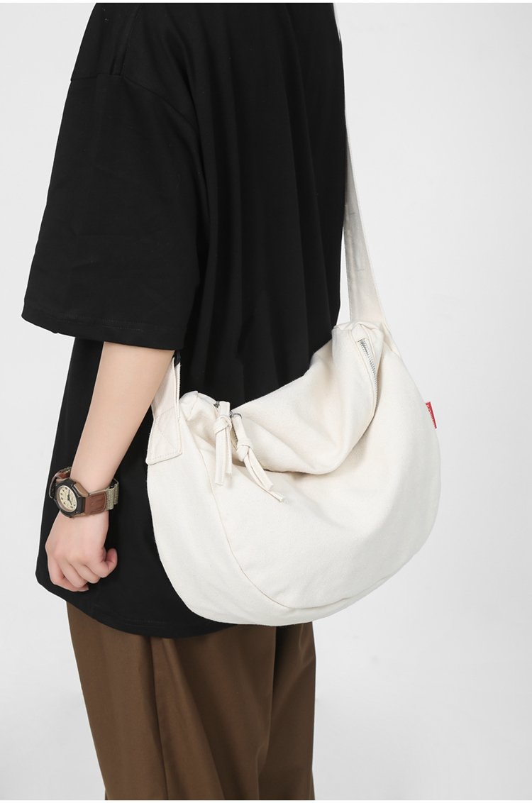 Japanese Ins Style Leisure Versatile Canvas Bag Crossbody Bag Female College Students Class Commuting Large Capacity Dumpling Bag