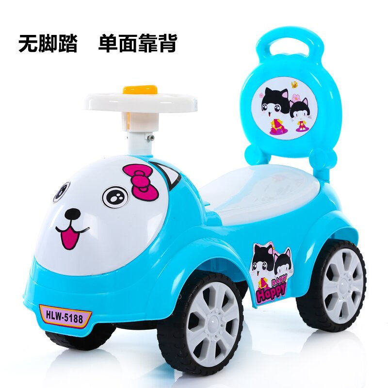 Baby Swing Car Baby Scooter Walking Aid Four-Wheel Toy Car Bobby Car Luge Walker Stroller Toy