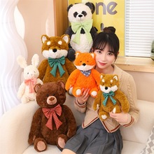 韩国笨笨泰迪熊兔子狐狸熊猫布偶娃娃公仔毛绒玩具出口跨境工厂家