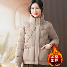 妈妈冬装羽绒棉服外套中年女保暖棉衣中老年加棉加厚棉袄ZIY-058