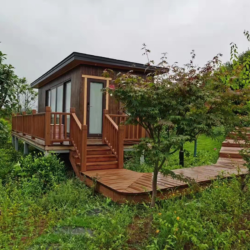 防腐木木屋 户外仿古别墅实木房子景区民宿客栈古建小木屋