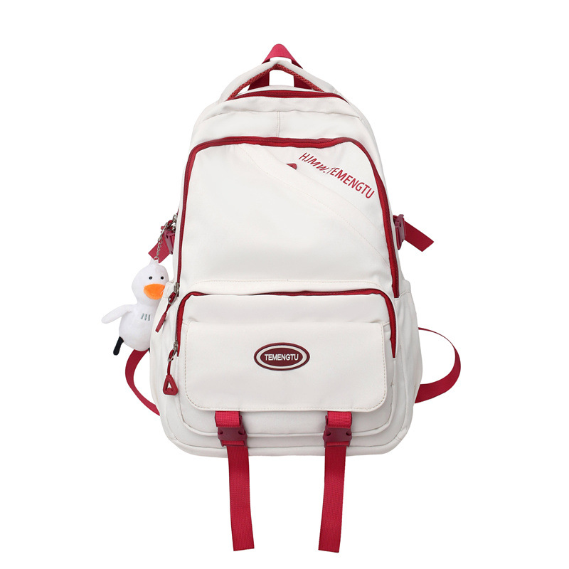 Backpack High School Student Fashion Female Contrast Color Schoolbag Middle School Student College Students' Backpack