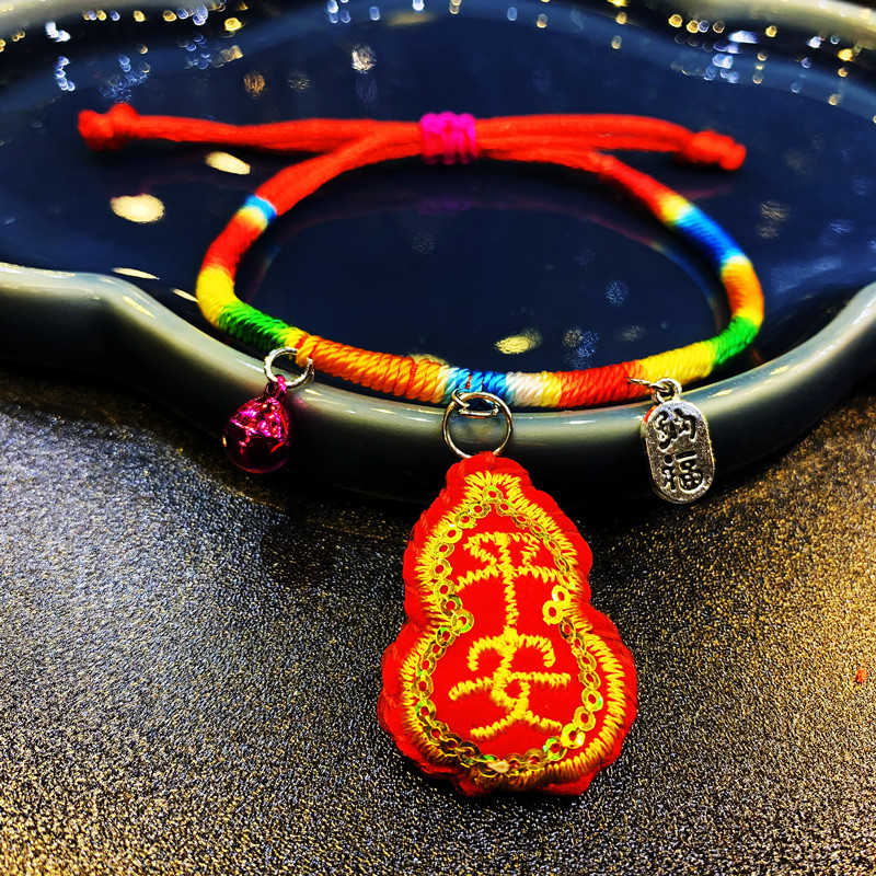 2021新款端午节五彩绳香包手链编织本命年许愿绳红绳手绳厂家批发