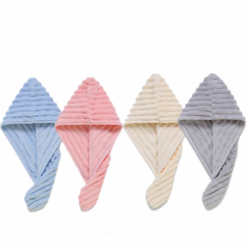 Independent Thickened Candy Bar Coral Velvet Hair-Drying Cap Women's Adult Headcloth Quick-Drying Soft and Strong Absorbent